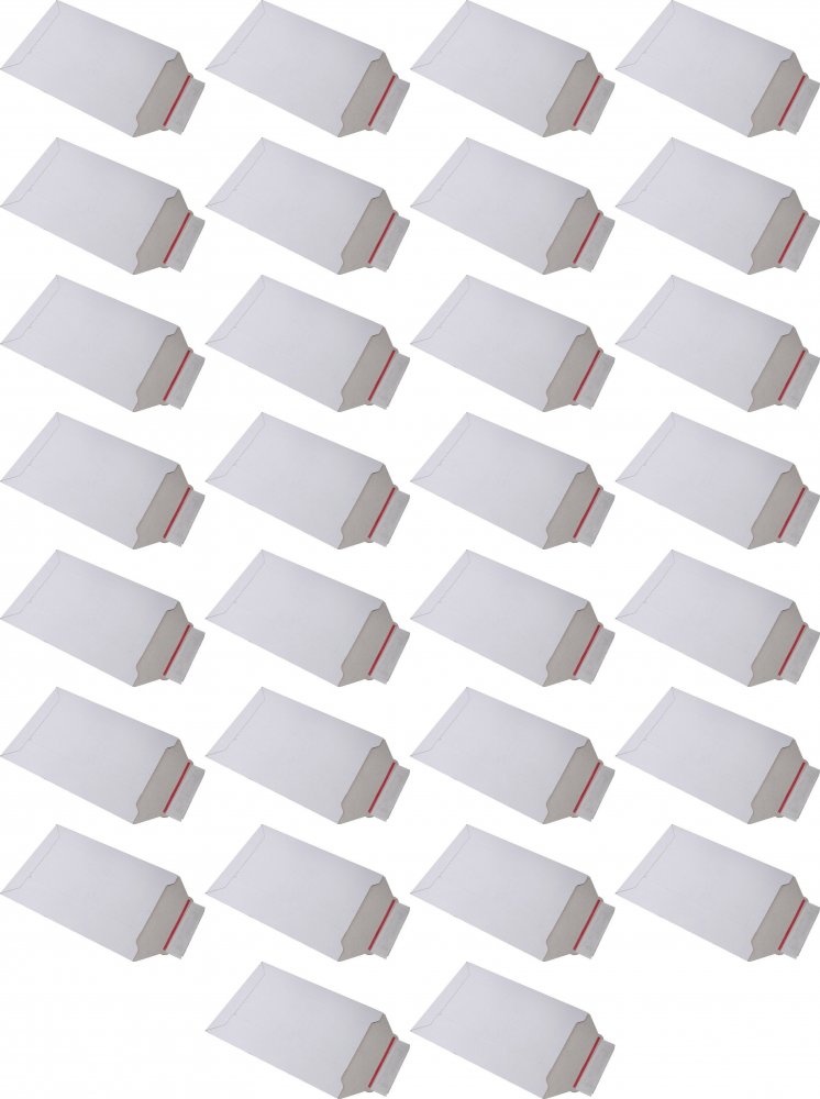 100x Koperta kartonowa Lettpac, B5, 176x250mm, z paskiem samoprzylepnym, biały, 1 sztuka