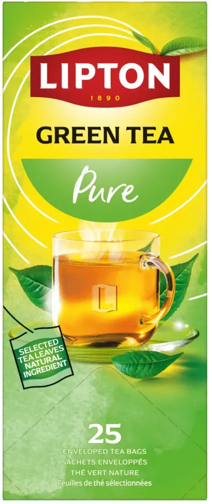 Herbata zielona w kopertach Lipton Green Tea Classic, 25 sztuk x 1.3g