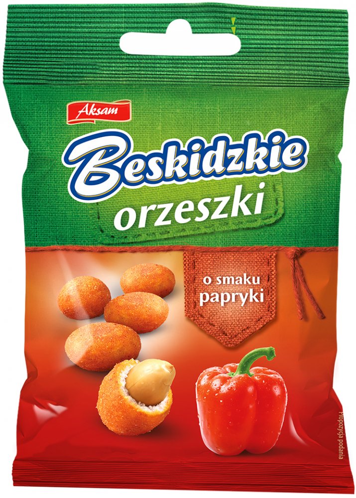 Orzeszki ziemne Beskidzkie Aksam, paprykowe, 70 g