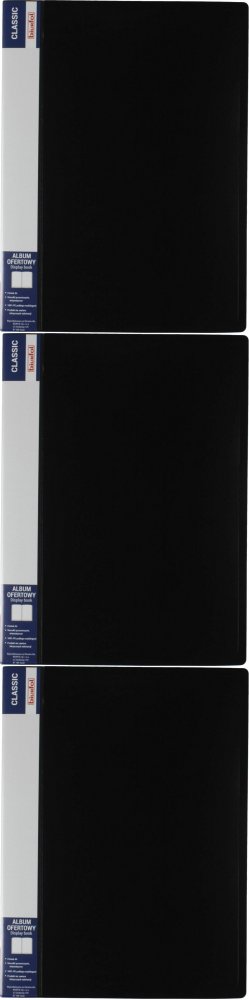 3x Album ofertowy Biurfol Classic, A4, 10 koszulek, czarny