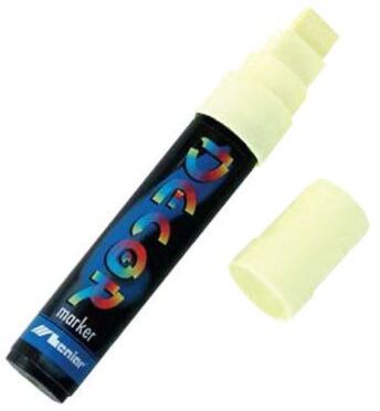 Marker kredowy Leniar Decor, ścięta, biały