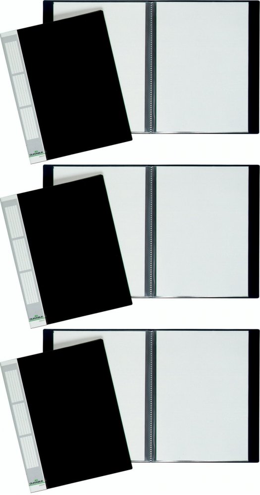 3x Album prezentacyjny Durable Duralook, A4, 20 koszulek, czarny