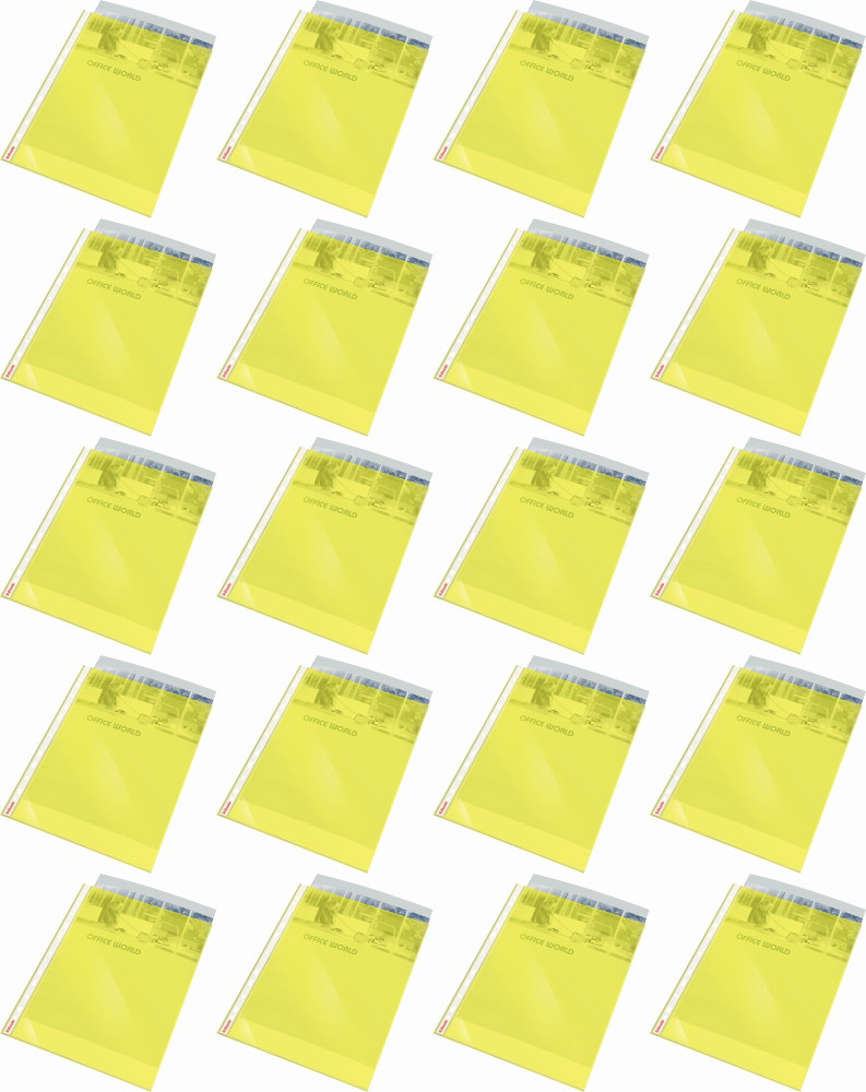 20x Koszulki krystaliczne Esselte, A4, 55μm, 10 sztuk, transparentny żółty