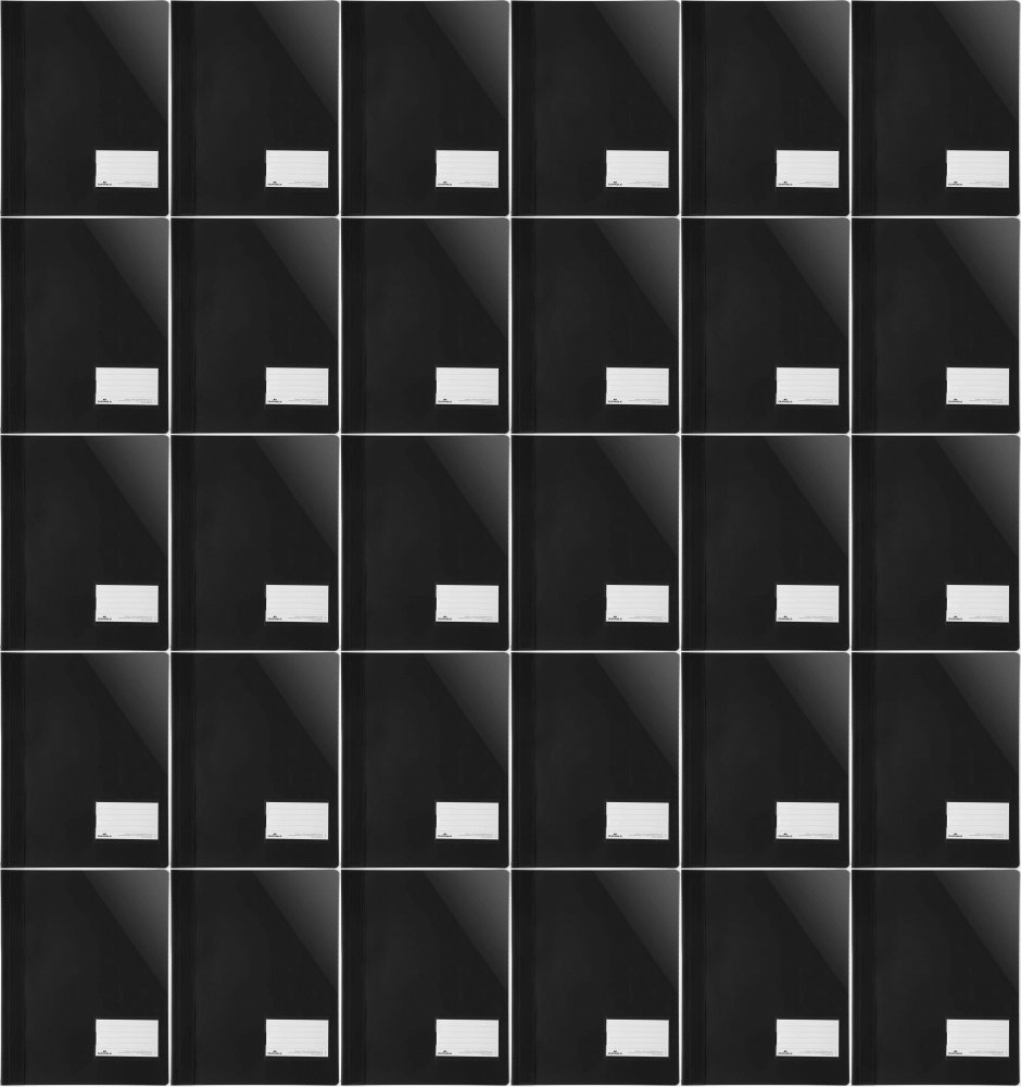 50x Skoroszyt plastikowy Durable, A4+, z okienkiem, do 200 kartek, przezroczysty/czarny