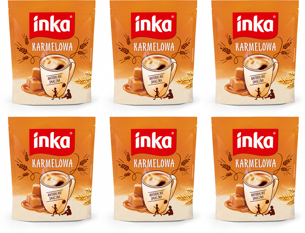 6x Kawa zbożowa Inka, o smaku karmelowym, 200g