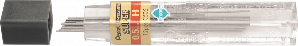 Grafity ołówkowe Pentel, 0.5 mm, H