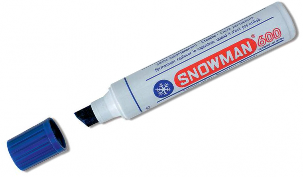 Marker permanentny Snowman Jumbo 600, ścięta, niebieski