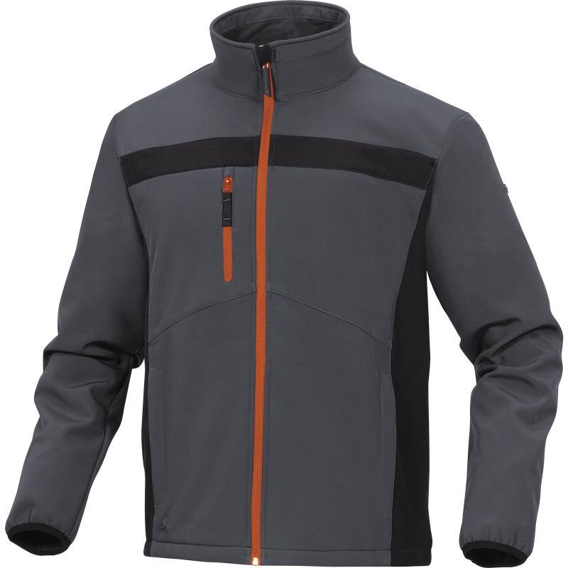 Bluza softshell Delta Plus Lulea2, rozmiar L, szaro-pomarańczowy