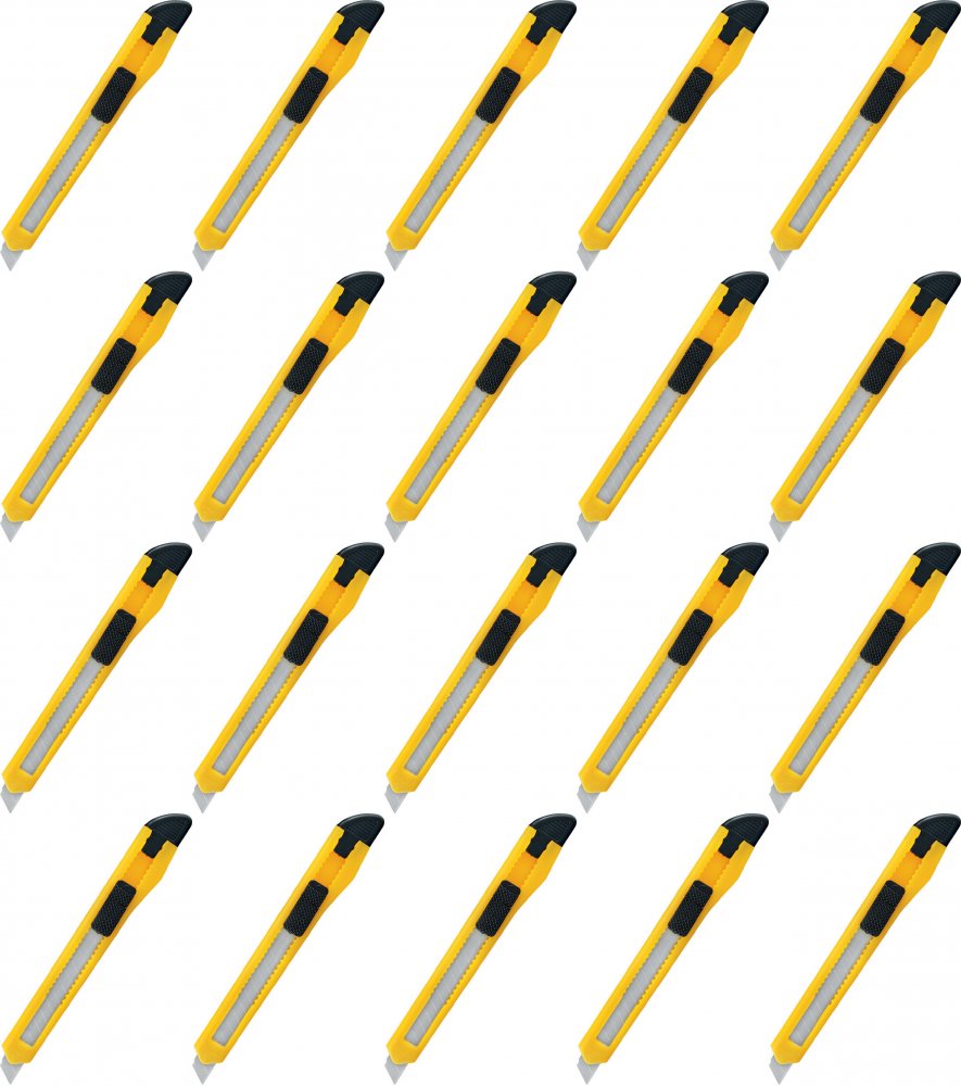 20x Nożyk z wymiennym ostrzem Grand GR-120/GR-05, 9mm, mix kolorów