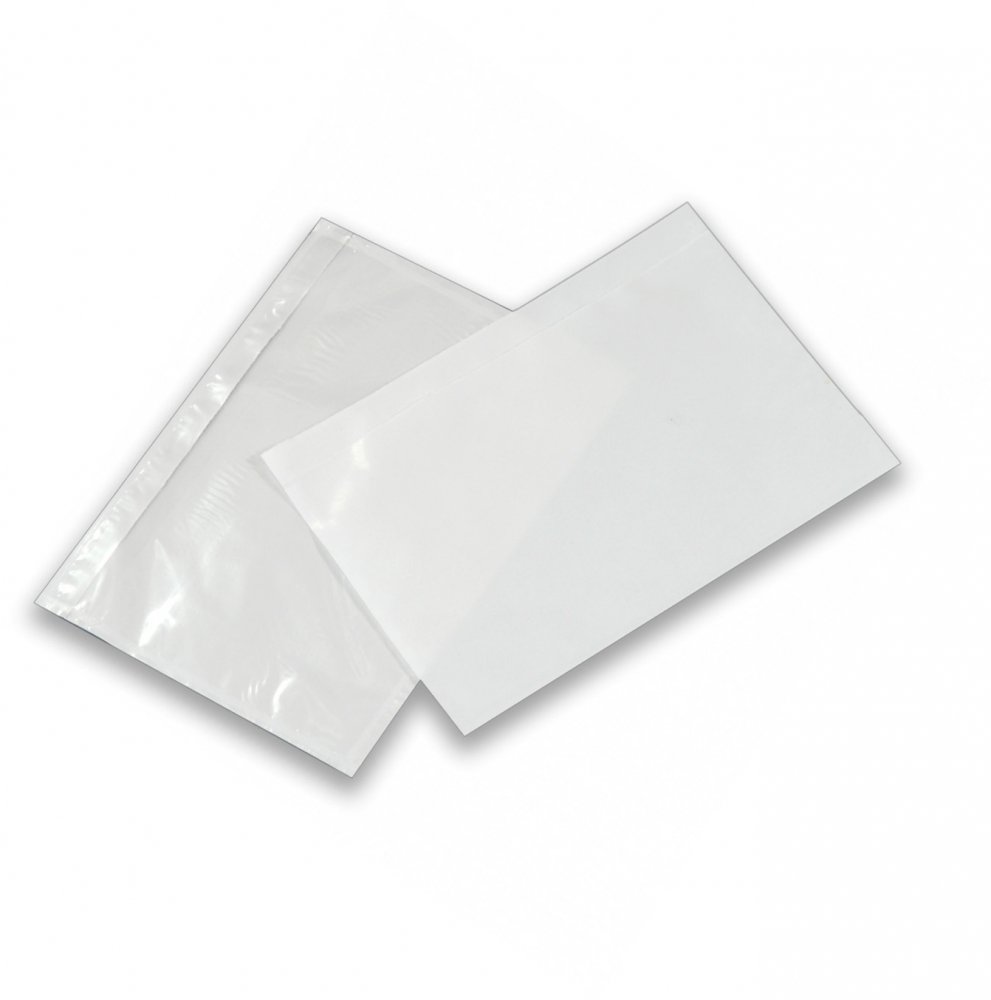 Koperty kurierskie/kangurki/przylgi NC, C5, z paskiem HK, 100 sztuk, przezroczysty