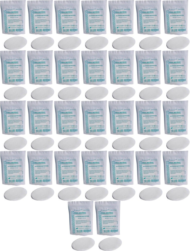 34x Kompres na oko Vera, 5.6x7.2cm, 1 sztuka