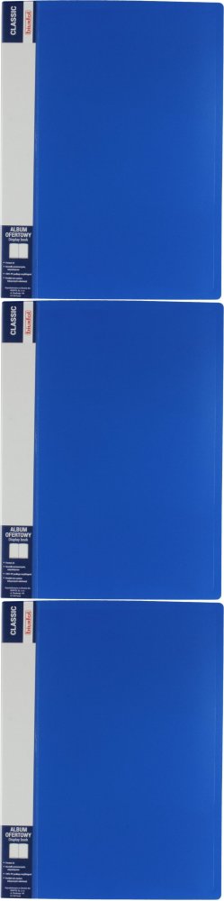 3x Album ofertowy Biurfol Classic, A4, 60 koszulek, niebieski