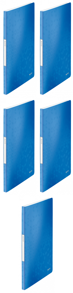 5x Album ofertowy Leitz Wow, A4, 20 koszulek, metaliczny niebieski