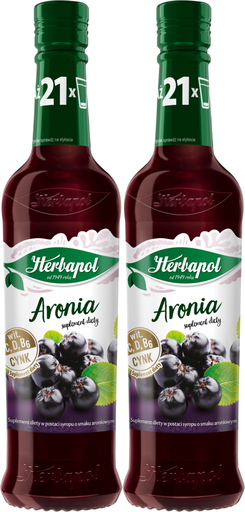 2x Syrop Herbapol Owocowa Spiżarnia, aroniowy, 420ml