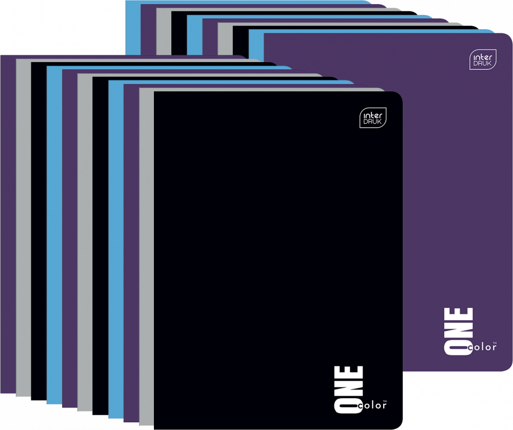 20x Zeszyt w kratkę Interdruk UV One Color, A5, 16 kartek, mix kolorów