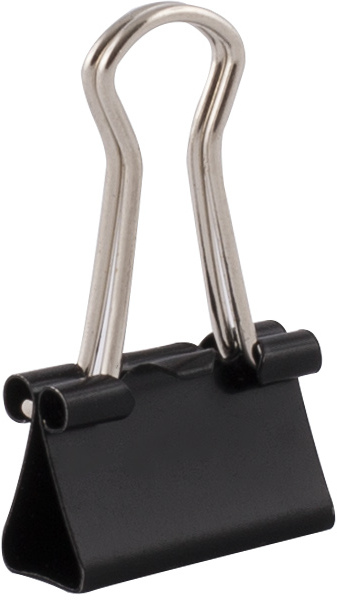 Klip biurowy D.Rect, 15 mm, 12 sztuk, czarny