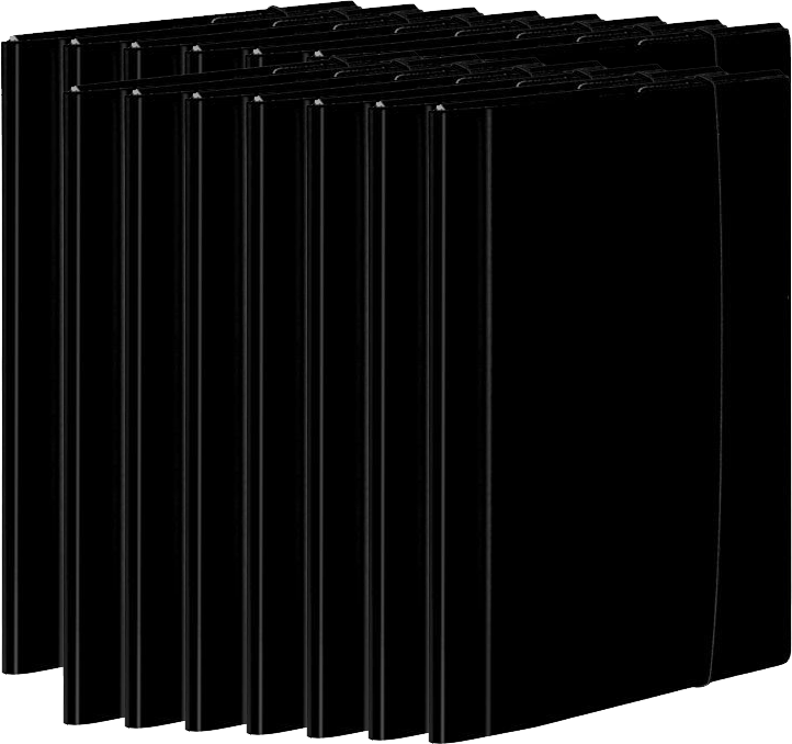 15x Teczka z gumką laminowana VauPe Large 2, A4, 20mm, czarny