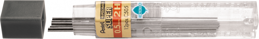 Grafity ołówkowe Pentel, 0.5 mm, 2H