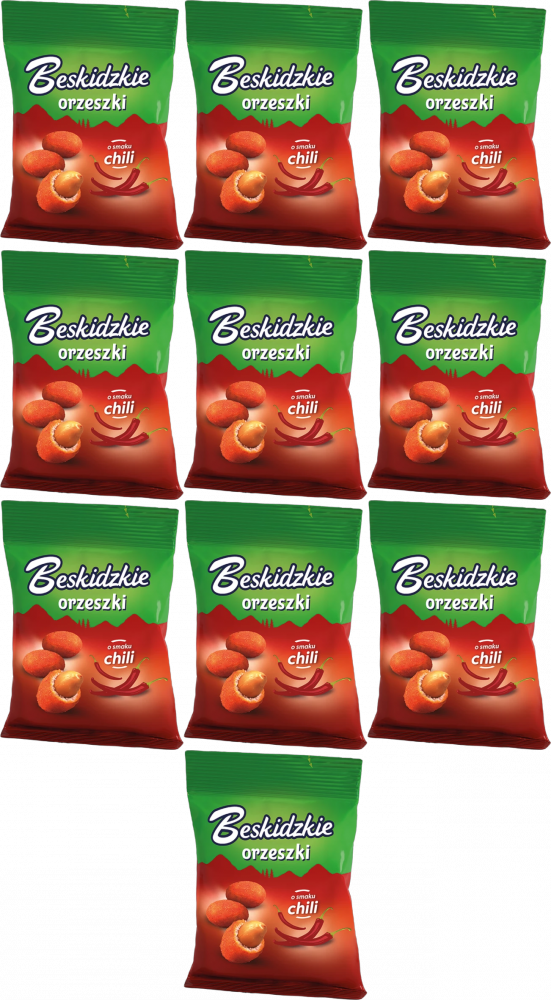 10x Orzeszki ziemne Beskidzkie, chili, 70g
