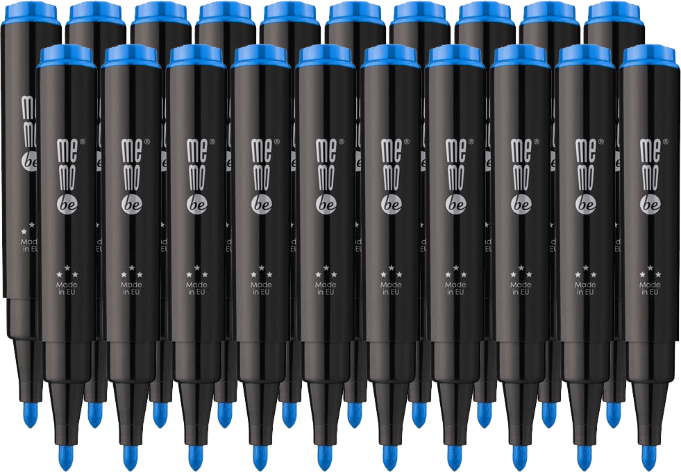 20x Marker permanentny MemoBe M200, okrągła, 3mm, niebieski