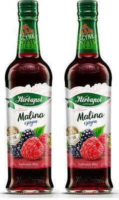 2x Syrop Herbapol, malina z jeżyną, 420ml