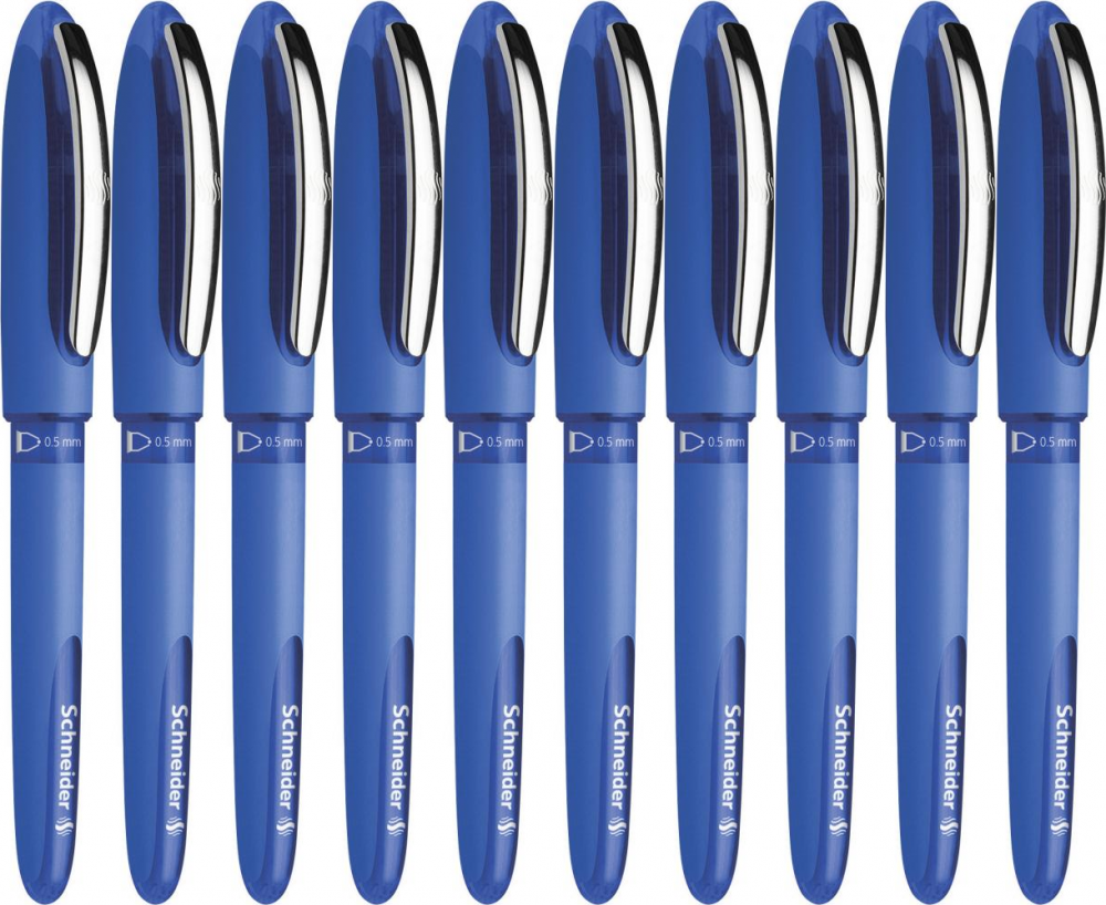 10x Pióro kulkowe Schneider One Hybrid C, 0.5 mm, niebieski