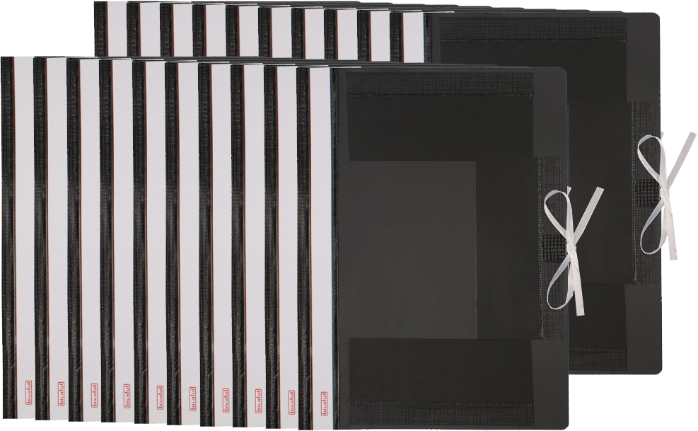 25x Teczka wiązana Biurfol, A4, plastikowa, czarny