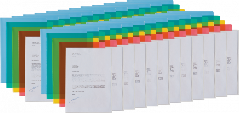 24x Ofertówki groszkowe Viking, "L", A4, 145μm, 25 sztuk, mix kolorów