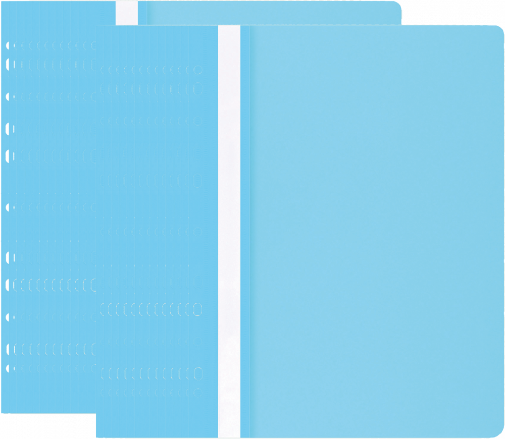 25x Skoroszyt plastikowy oczkowy Office Products, A4, do 200 kartek, jasnoniebieski