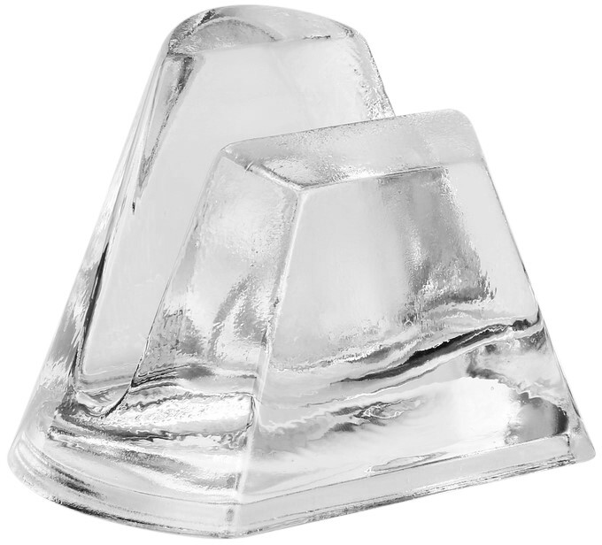 Serwetnik szklany Edwanex, przezroczysty