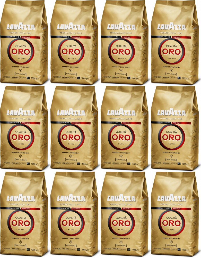 12x Kawa ziarnista Lavazza Qualita Oro, 1kg