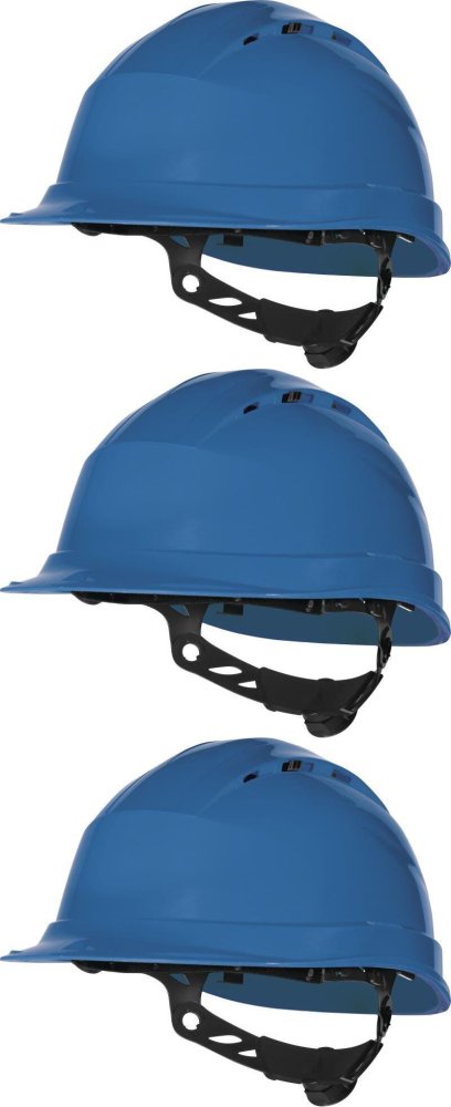 3x Hełm ochronny Delta Plus Quartz Up IV, niebieski