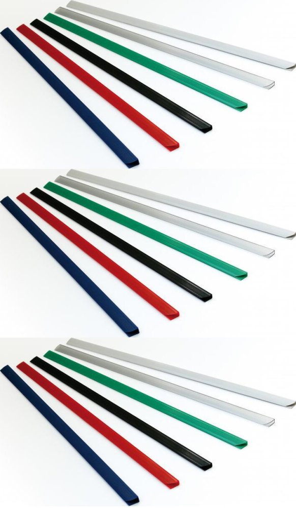3x Listwa wsuwana Argo Standard, 4mm, do 25 kartek, 50 sztuk bezbarwny