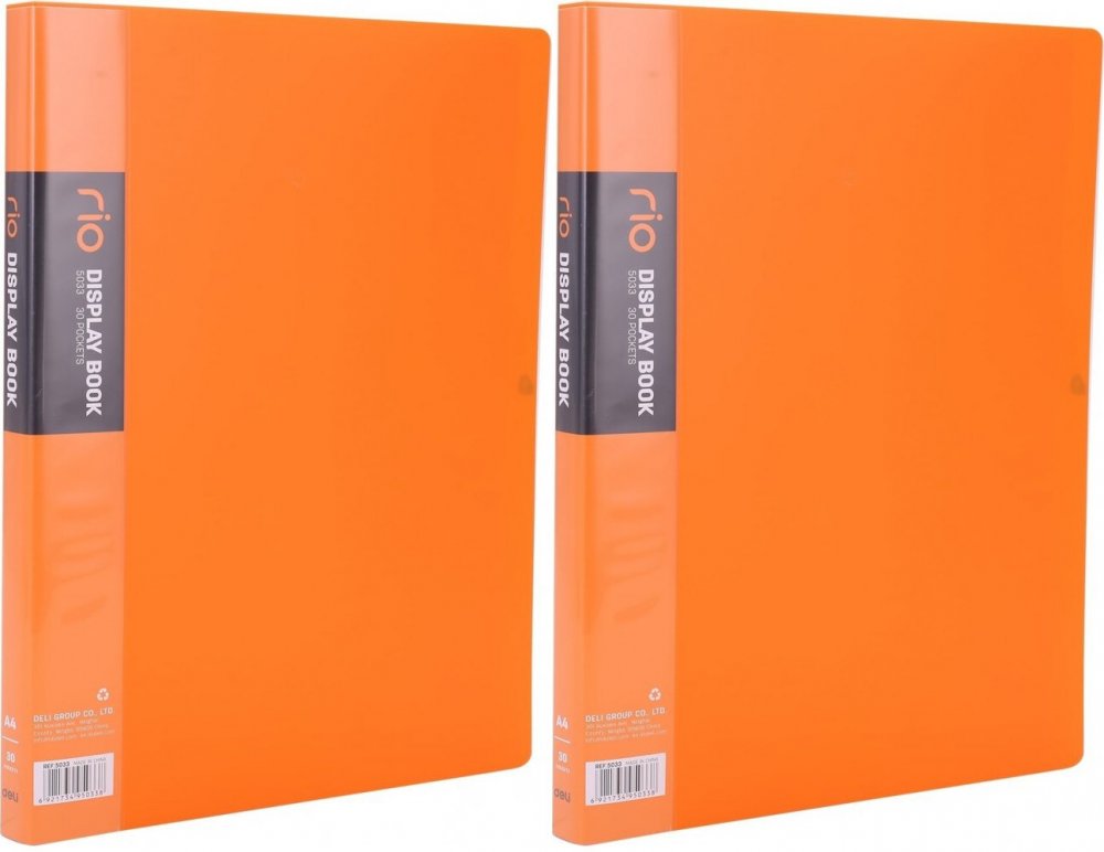 2x Album ofertowy Deli Rio, A4, 30 koszulek, pomarańczowy