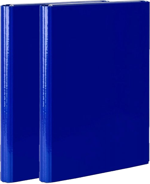 2x teczka skrzydłowa VauPe, A4, 40mm, na rzep, niebieski
