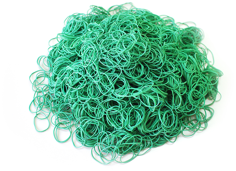 Gumki recepturki Emerson, 30mm, 1kg, zielony