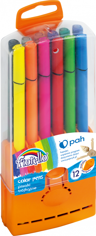 Pisaki trójkątne Fiorello GR-290, 12 kolorów