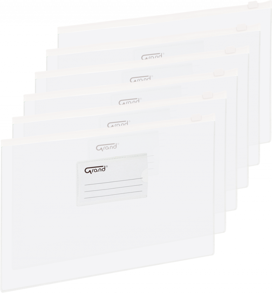 6x Koszulka z suwakiem Grand, A4, biały