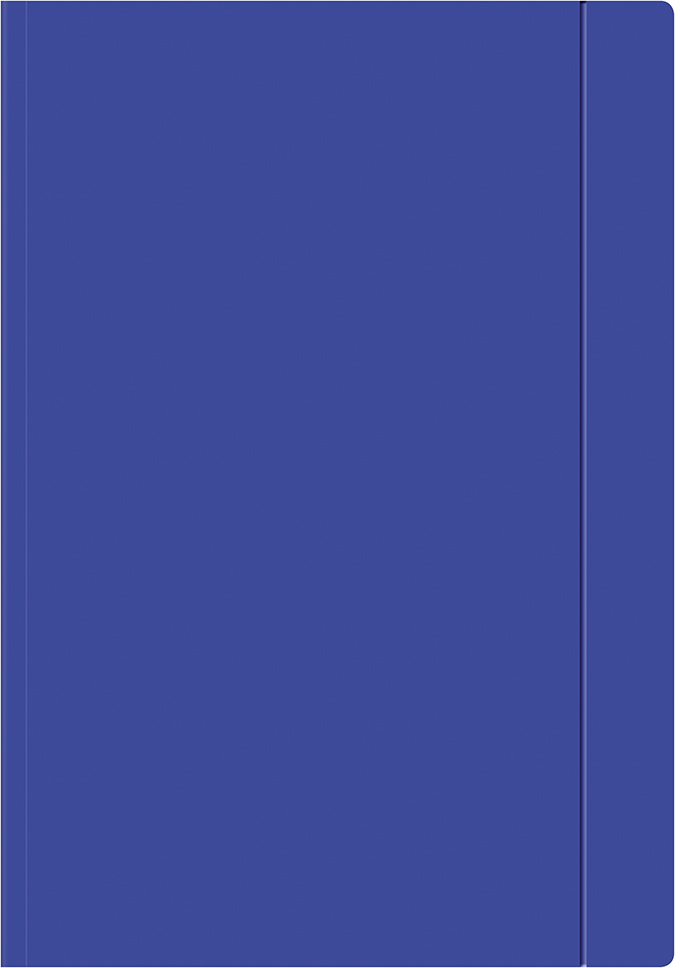 Teczka kartonowa z gumką Interdruk, A4 +, 300g/m2, granatowy