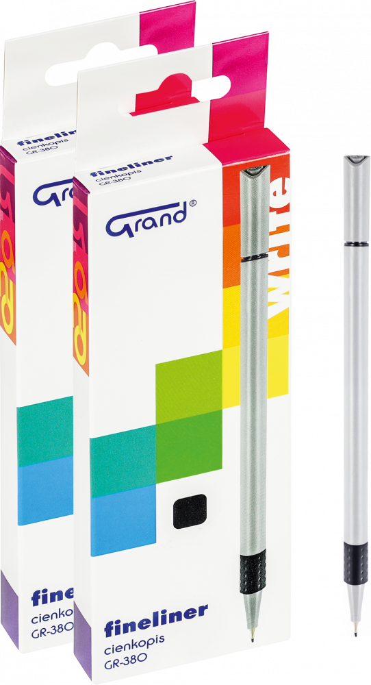 24x Cienkopis Grand GR-380, 0.4mm, czarny