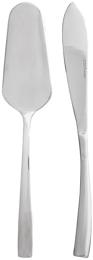 Łopatka i nóż do tortu Altom Design Future, w pudełku flok, srebrny