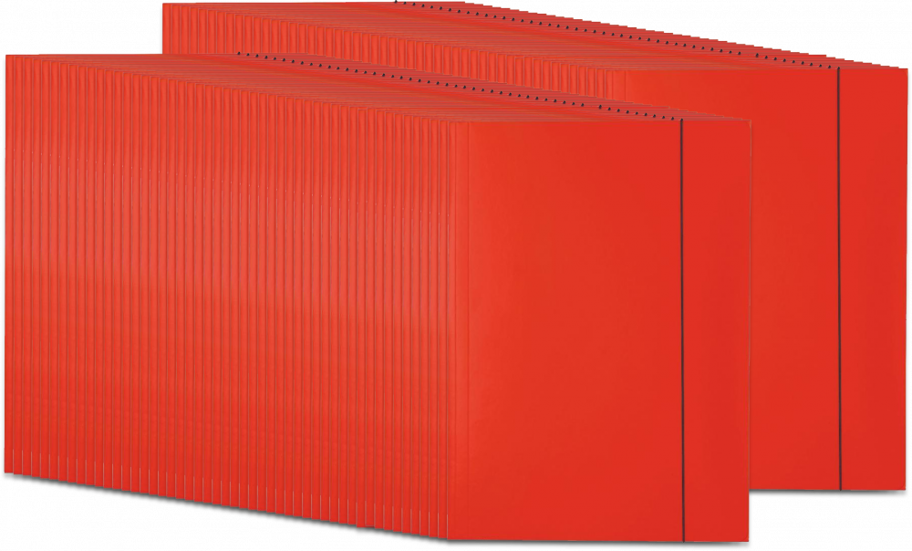 100x Teczka kartonowa z gumką lakierowana Esselte, A4, 400g/m2, 4mm, czerwony