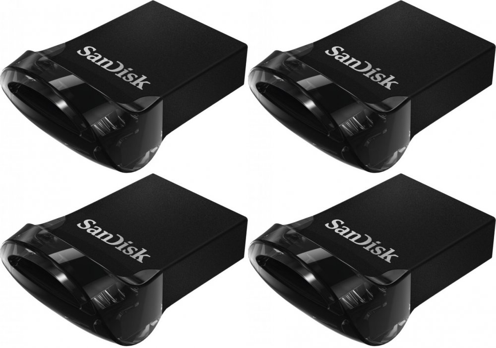 4x Pendrive SanDisk Ultra Fit, 32GB, USB 3.1, czarny