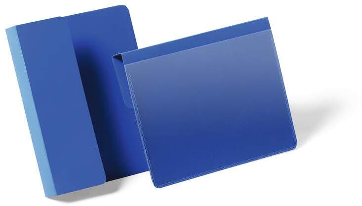 Kieszeń magazynowa Durable, z zakładką, A6, pozioma, 50 sztuk, granatowy