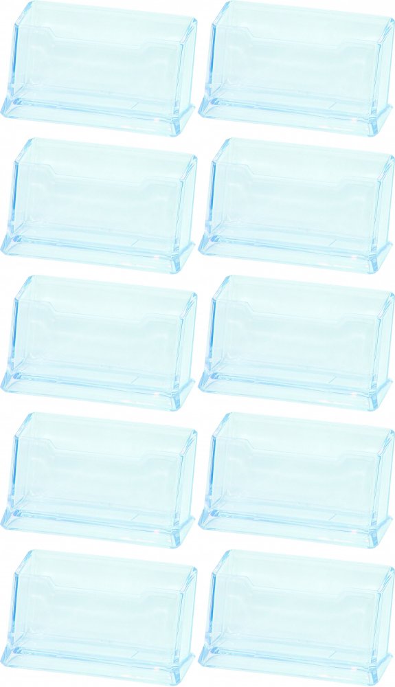 10x Stojak na wizytówki Donau, 110x45x55mm, transparentny