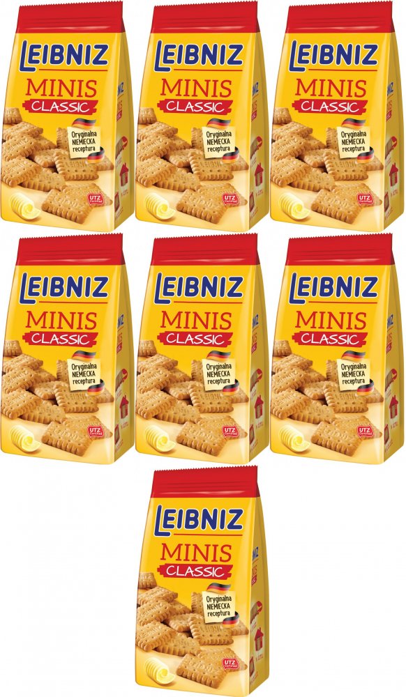 7x Herbatniki Leibniz Minis Classic, maślany, 120g