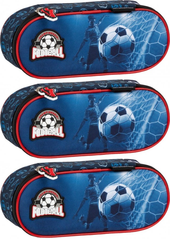 3x Piórnik szkolny Derform A Piłka 19, saszetka, bez wyposażenia