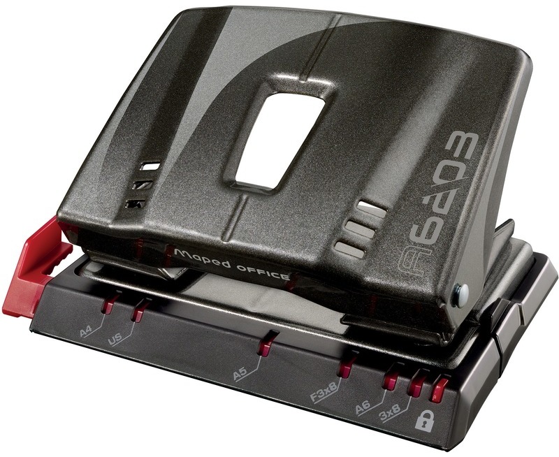 Dziurkacz Advanced Maped, metal, do 25 kartek, grafitowy metaliczny