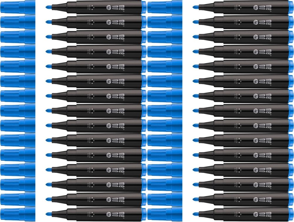 50x Marker permanentny MemoBe M200, okrągła, 3mm, niebieski