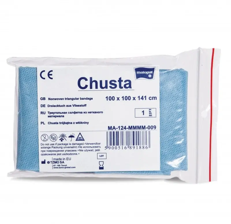 Chusta trójkątna włókninowa Matopat, 100x100x141cm, 1 sztuka, niebeski